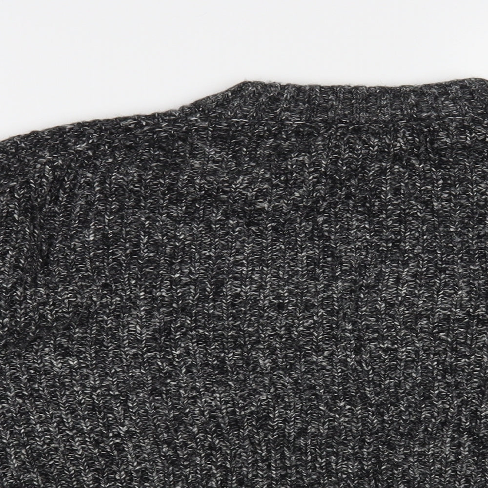 H&M Womens Grey High Neck Cotton Pullover Jumper Size M