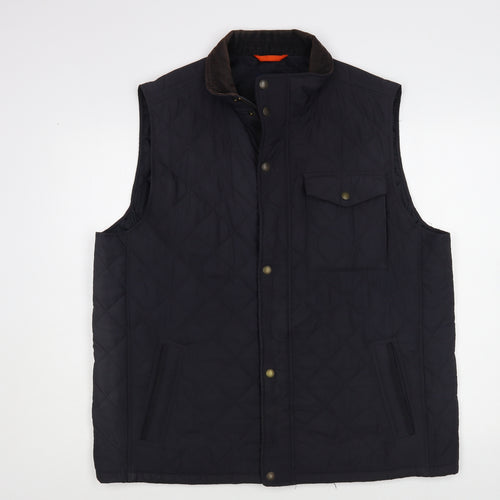 Blue Harbour Mens Blue Gilet Waistcoat Size XL Zip