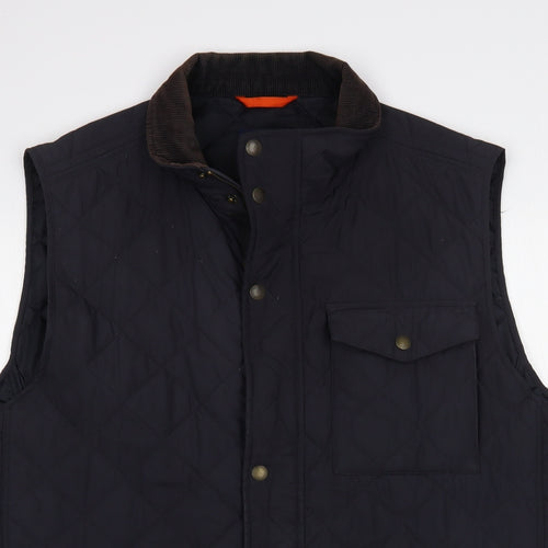 Blue Harbour Mens Blue Gilet Waistcoat Size XL Zip