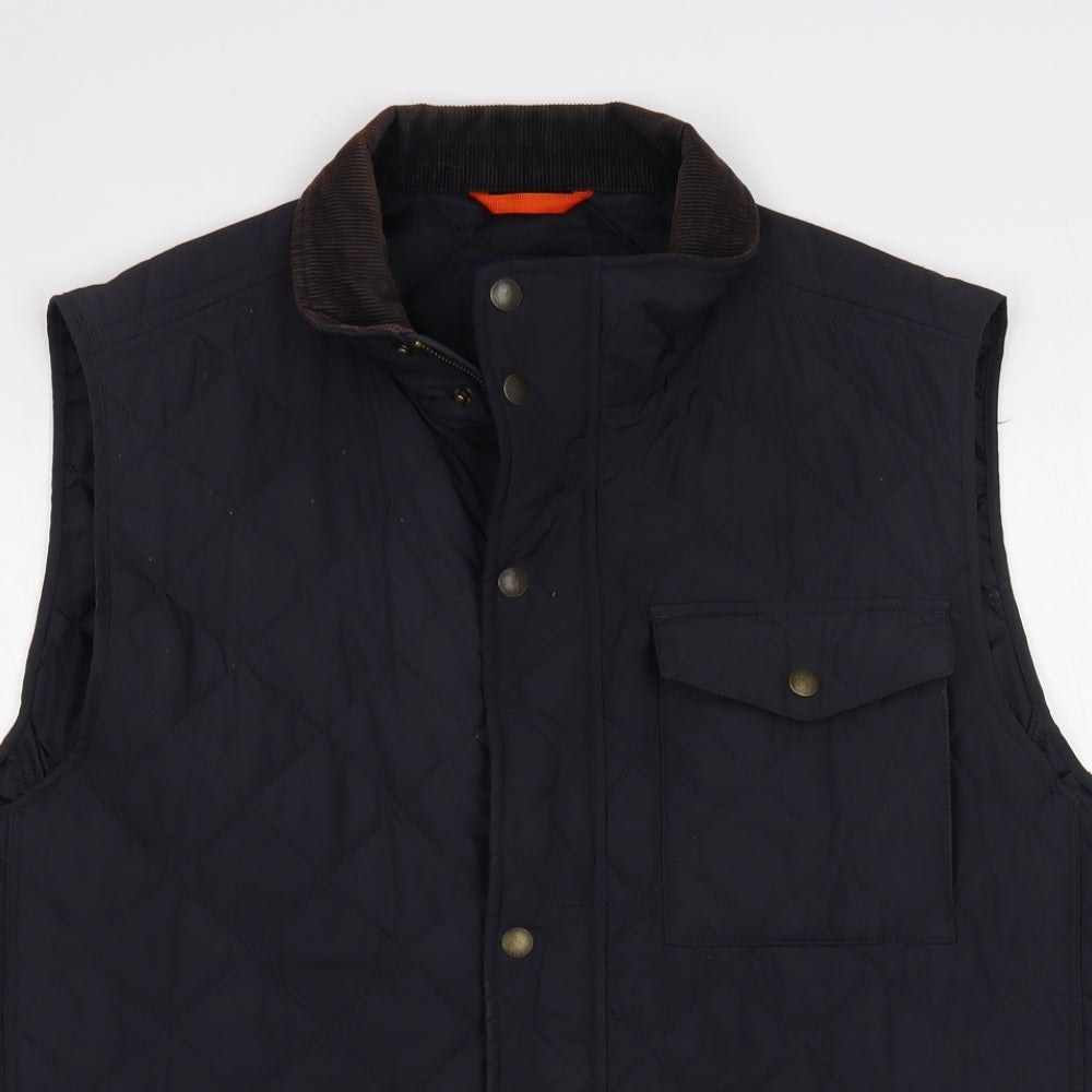 Blue Harbour Mens Blue Gilet Waistcoat Size XL Zip