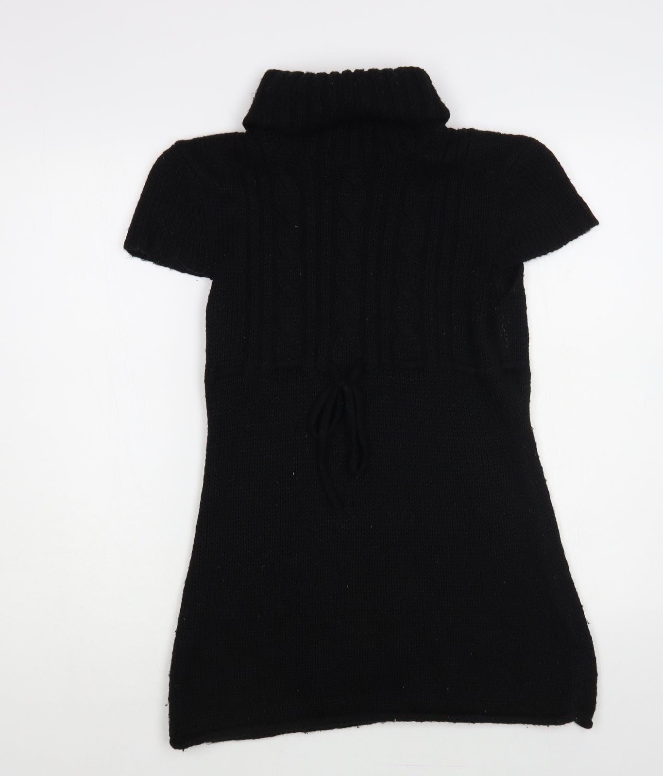 Silent Angels Womens Black Roll Neck Acrylic Pullover Jumper Size 12