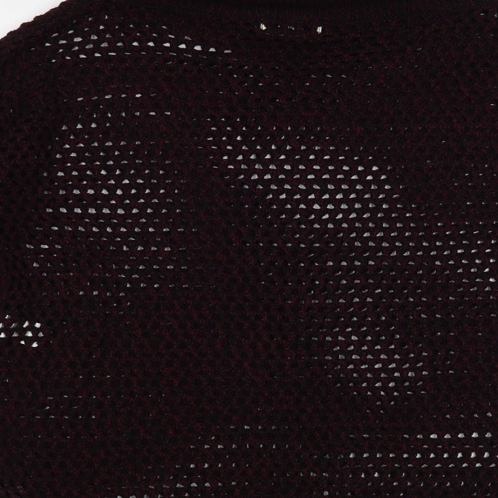 Papaya Womens Purple Roll Neck Acrylic Pullover Jumper Size L