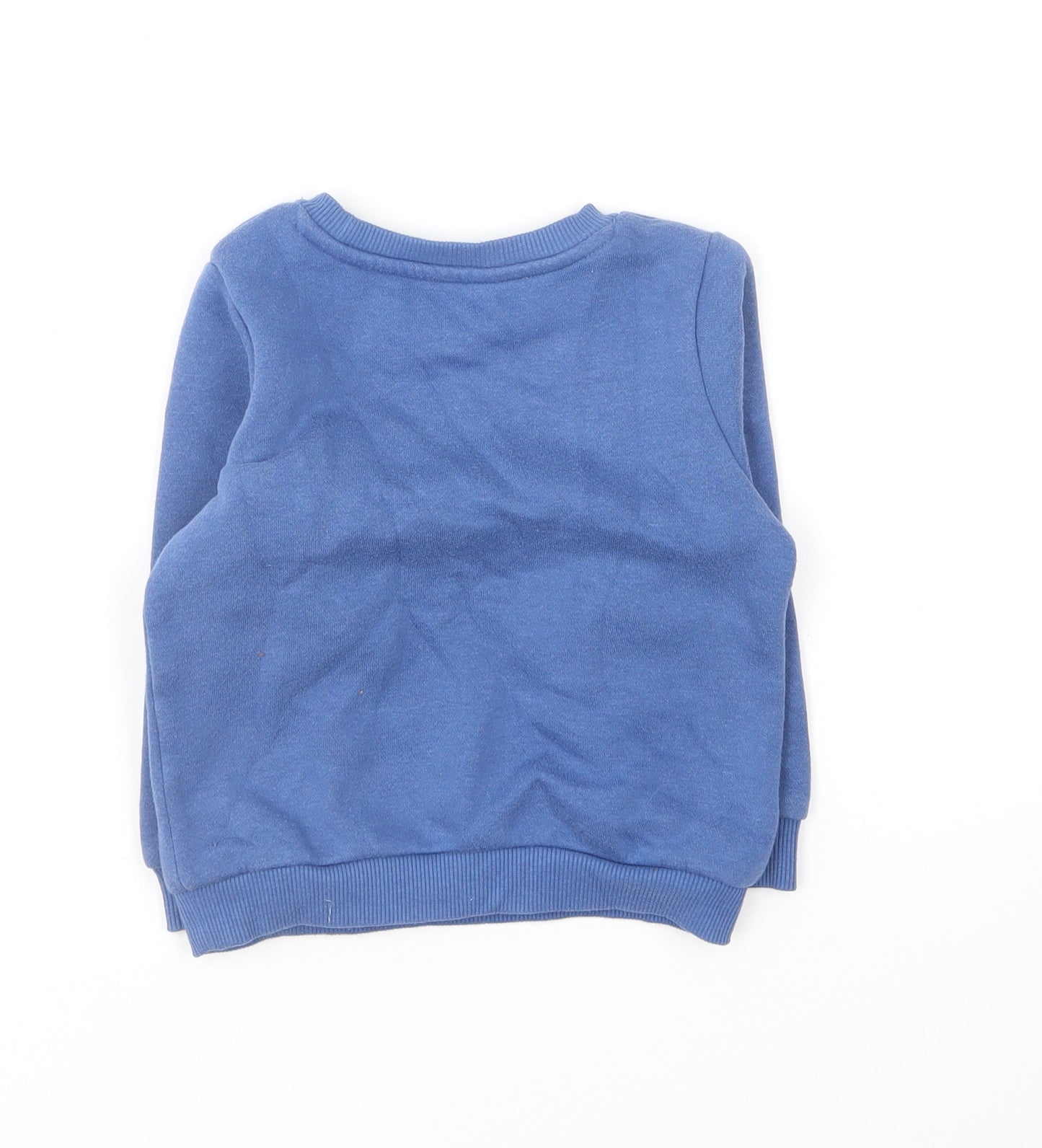 Primark Boys Blue Round Neck Cotton Pullover Jumper Size 2-3 Years - Kind Is Cool