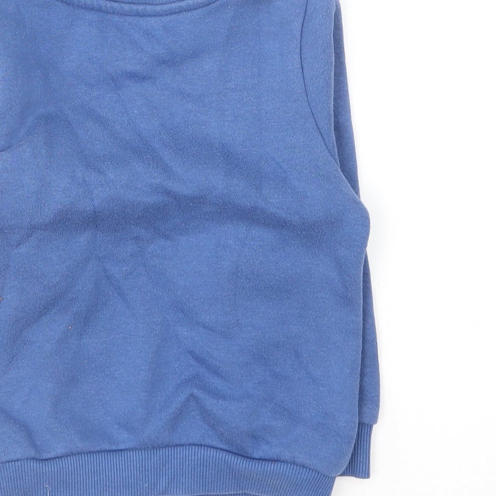 Primark Boys Blue Round Neck Cotton Pullover Jumper Size 2-3 Years - Kind Is Cool