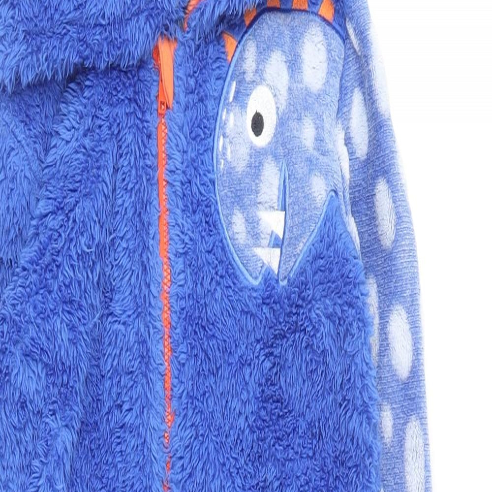 Dinosaur Boys Fun Boys Blue Solid Polyester One Piece Size 4-5 Years