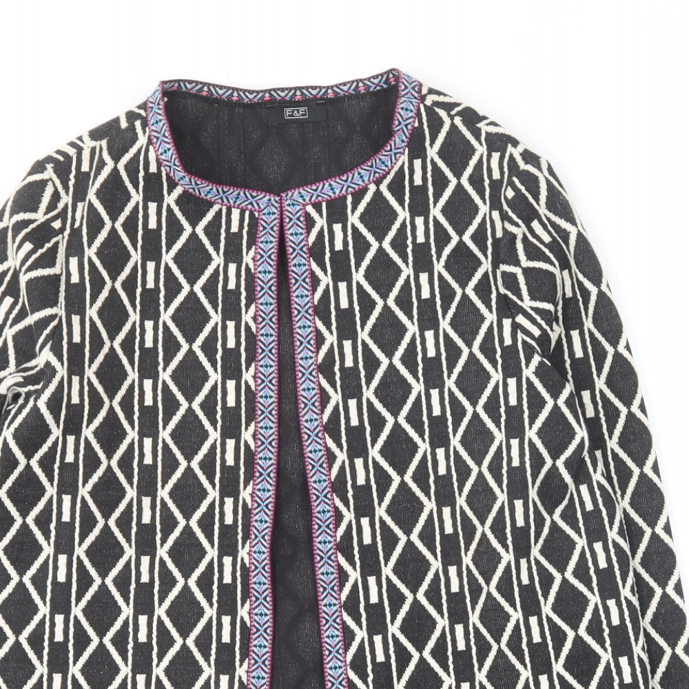 F&F Womens Multicoloured Geometric Jacket Size 10
