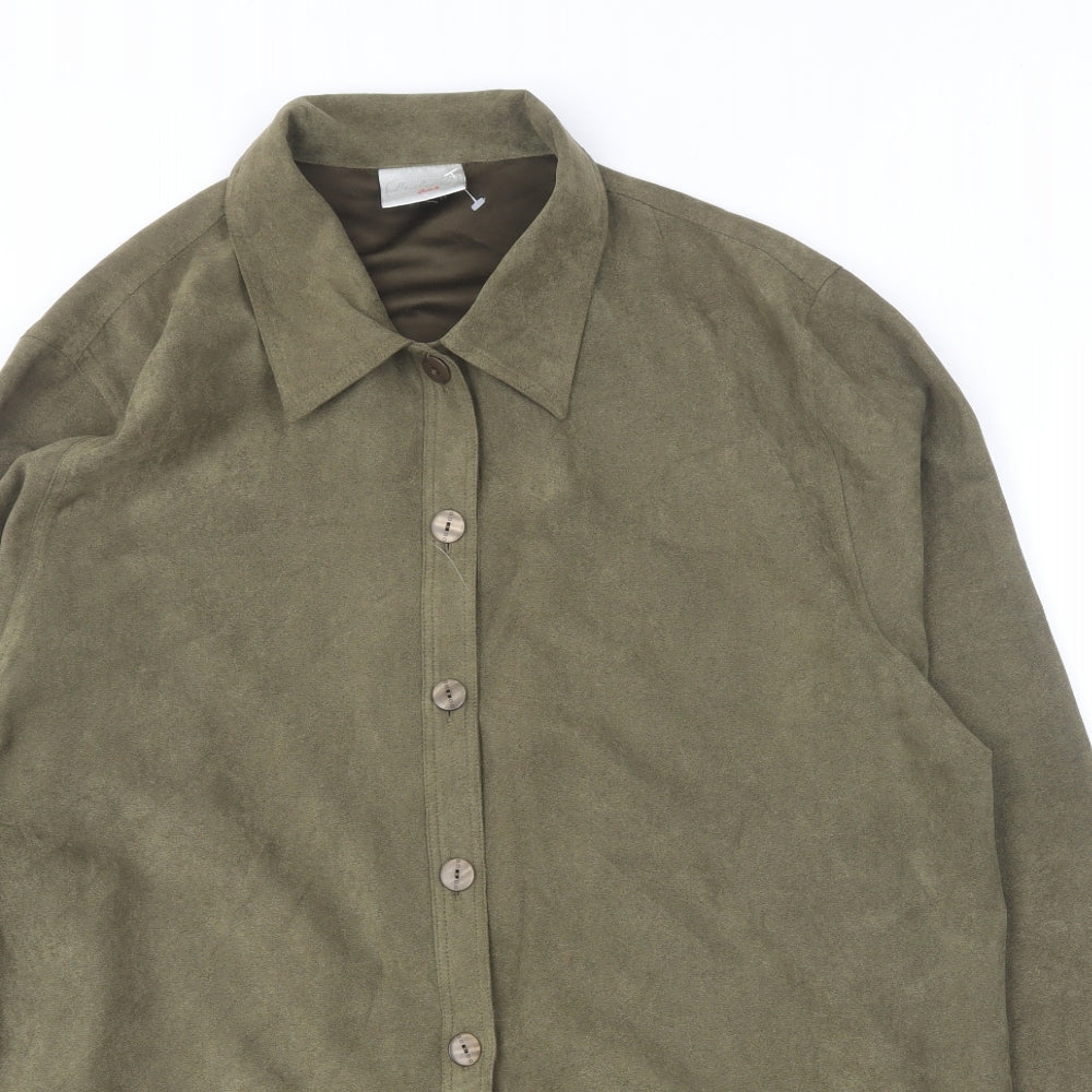 Lady G Womens Green Jacket Size 16 Button