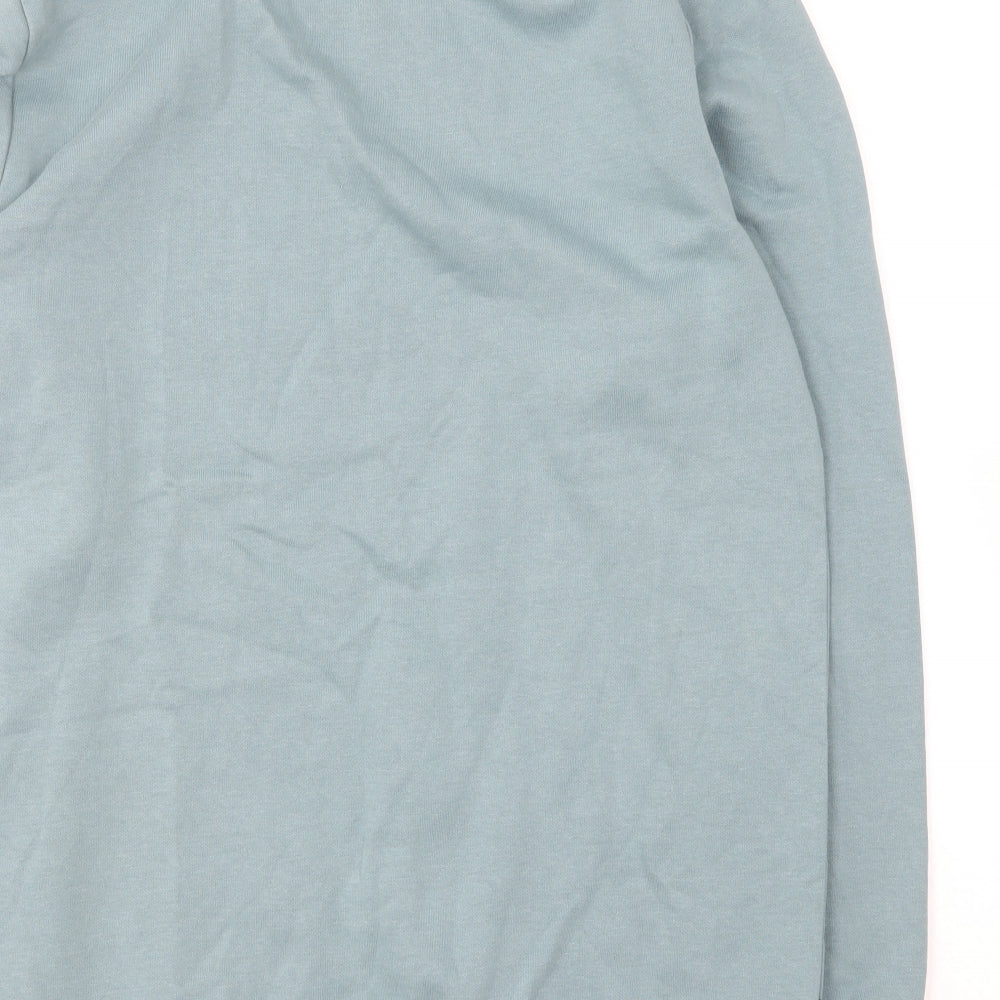 F&F Mens Blue Cotton Pullover Sweatshirt Size M