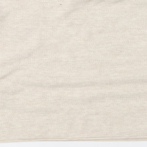 STB Women Womens Beige Round Neck Acrylic Pullover Jumper Size S