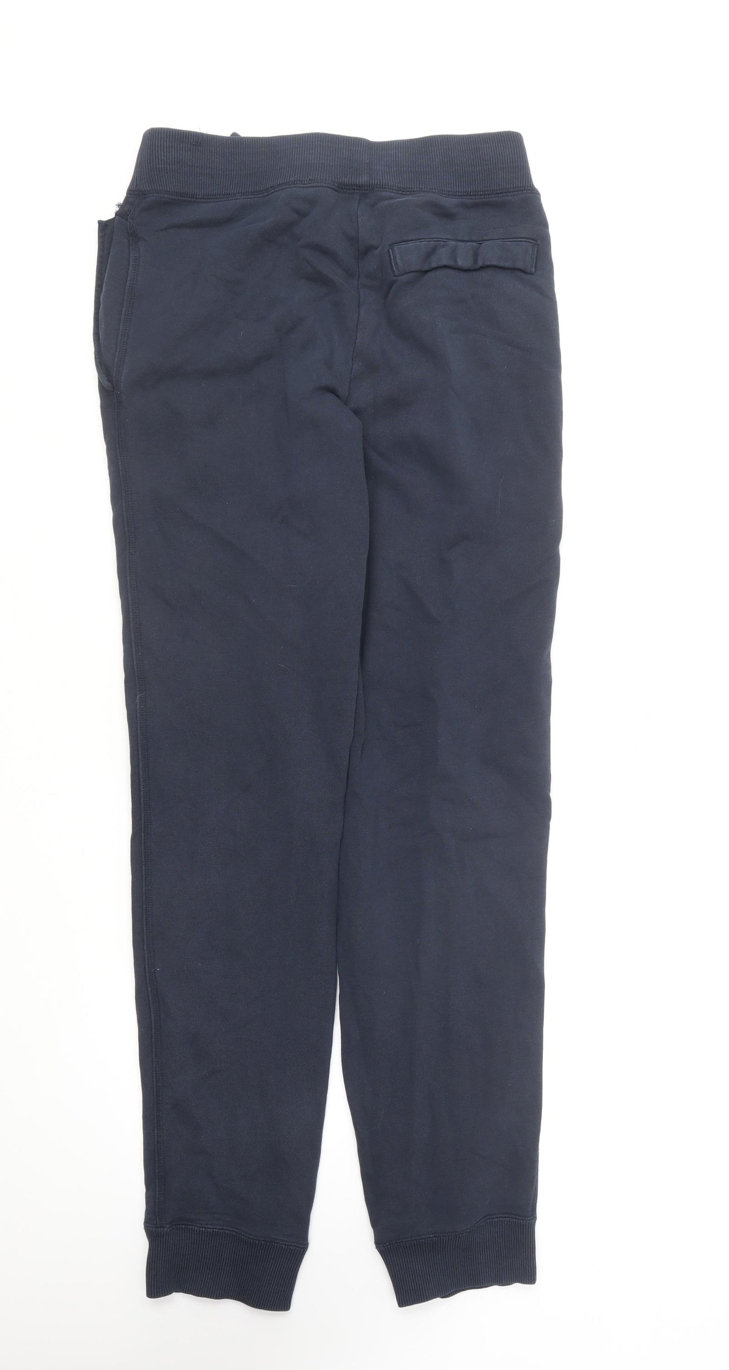 Nike Womens Blue Cotton Jogger Trousers Size XS L26 in Regular Drawstring
