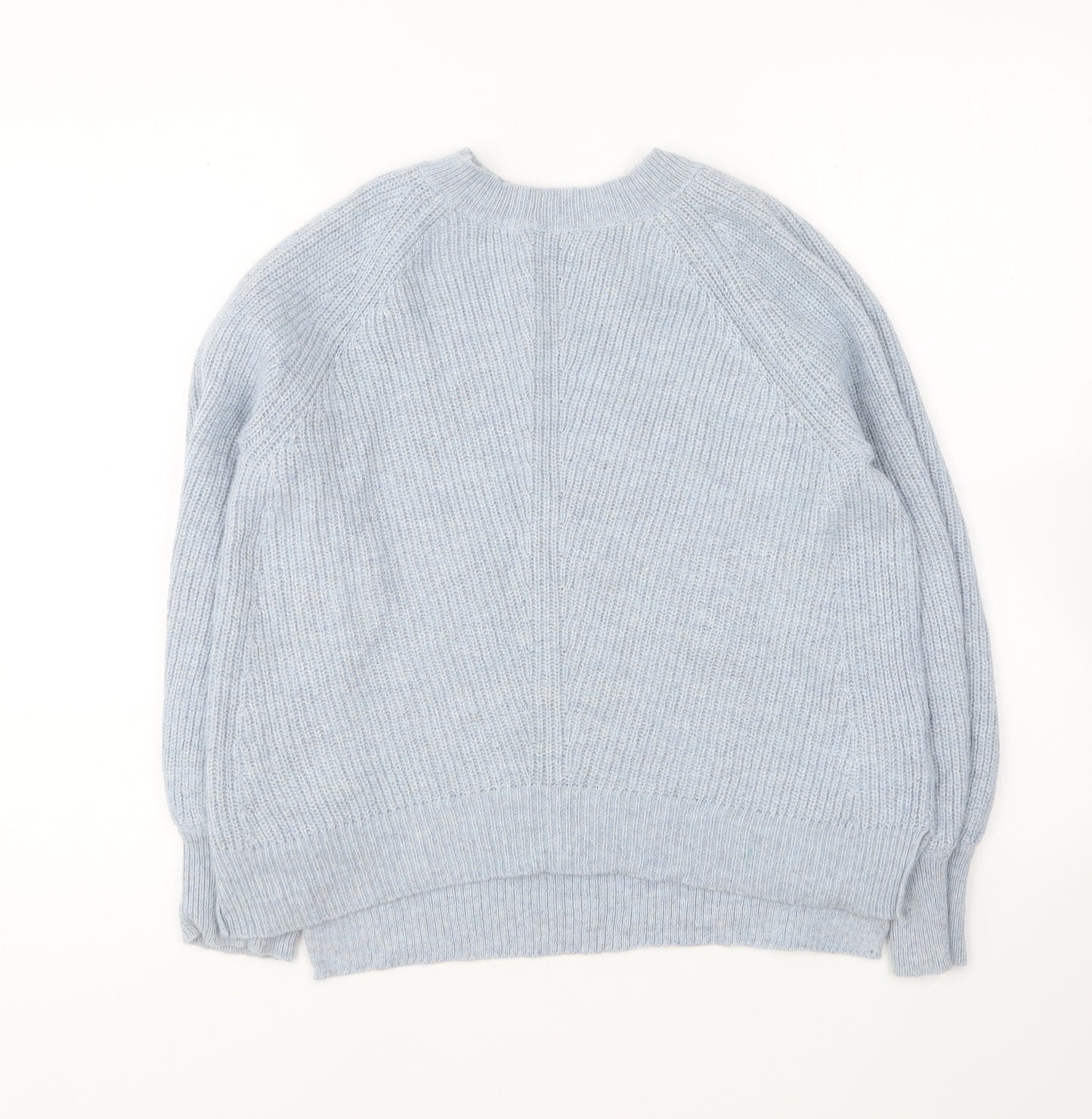 Marks and Spencer Womens Blue Round Neck Polyamide Pullover Jumper Size S