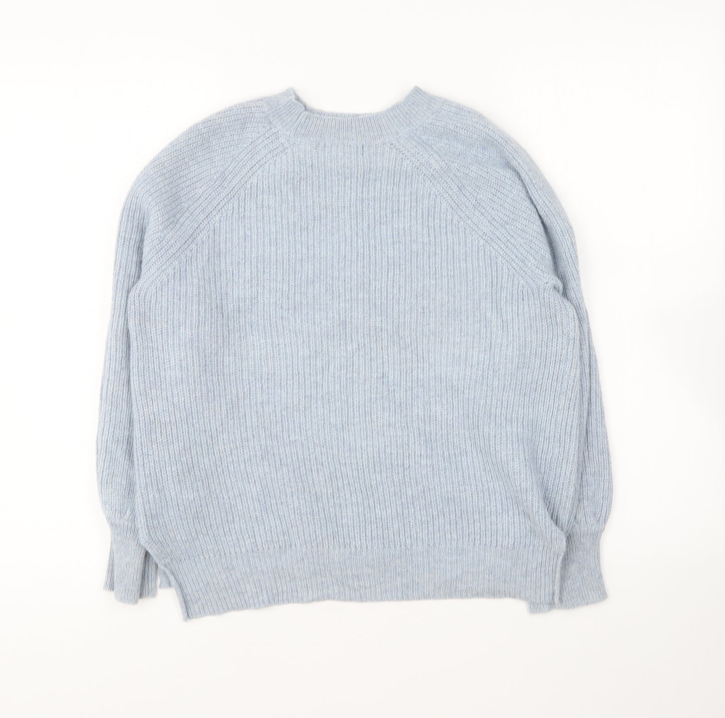 Marks and Spencer Womens Blue Round Neck Polyamide Pullover Jumper Size S