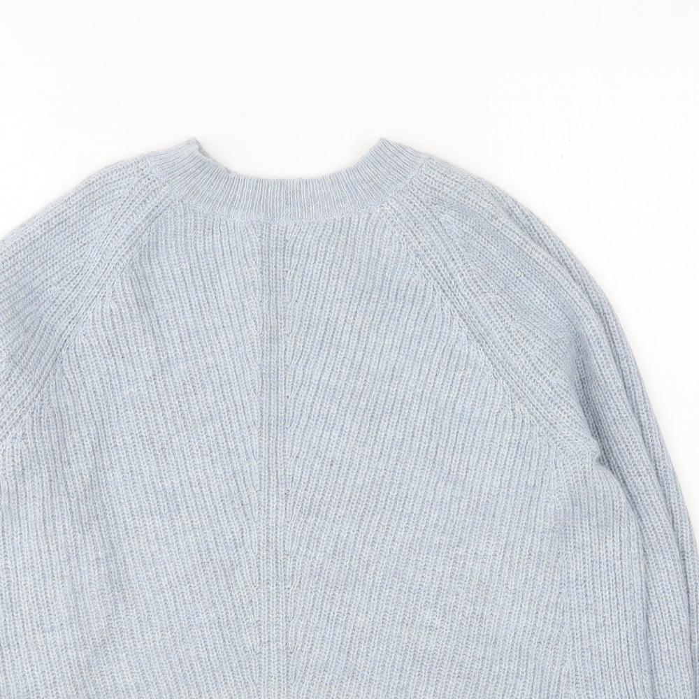Marks and Spencer Womens Blue Round Neck Polyamide Pullover Jumper Size S
