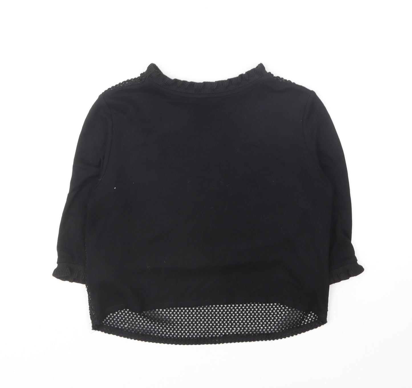 Zara Womens Black Cotton Basic T-Shirt Size M Crew Neck