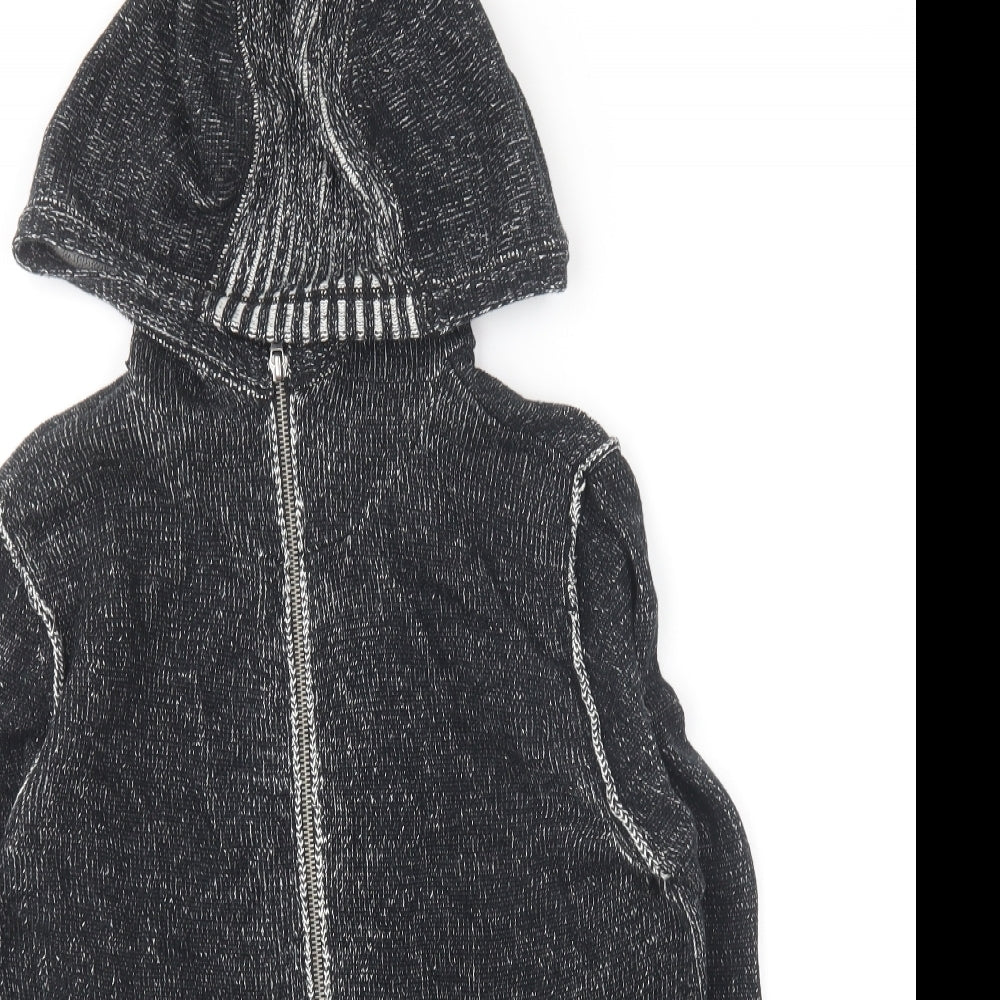 Pandemonium Womens Grey Cotton Full Zip Hoodie Size L Zip