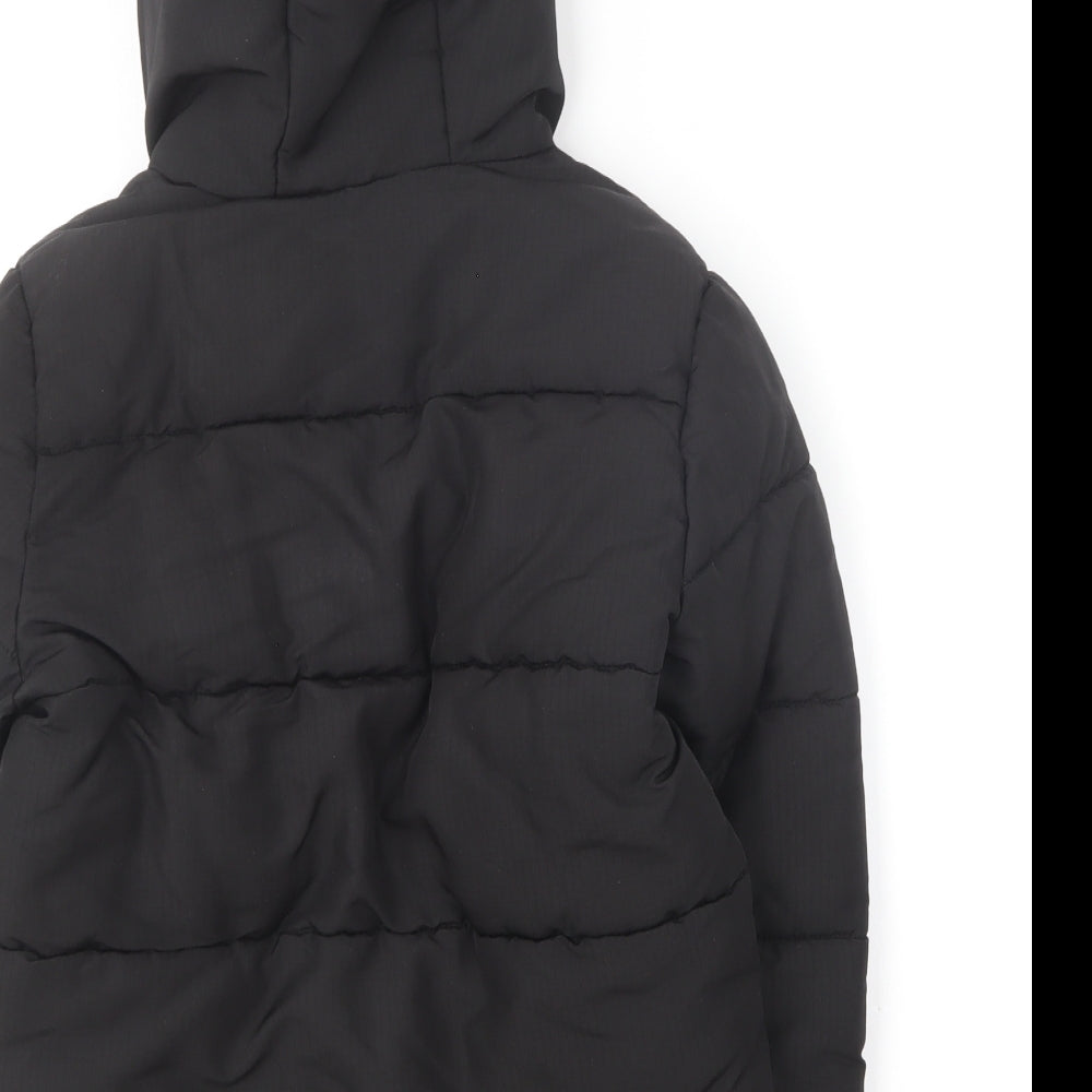 F&F Boys Black Puffer Jacket Coat Size 8-9 Years Zip