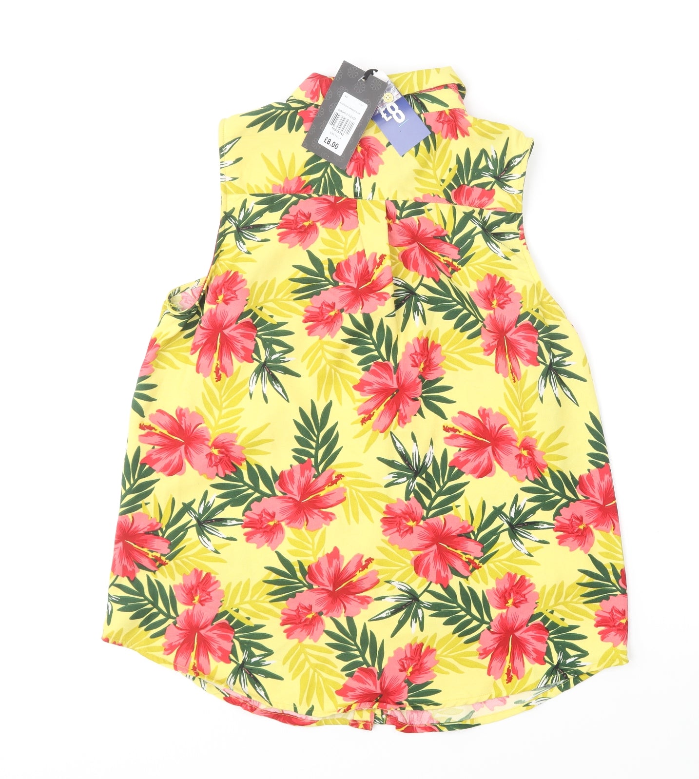 Intuition Womens Multicoloured Floral Polyester Basic Button-Up Size 12 Collared