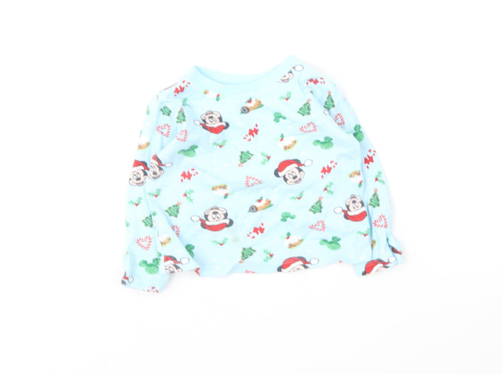 George Boys Multicoloured Geometric Cotton Basic T-Shirt Size 3-6 Months Round Neck - Mickey Mouse