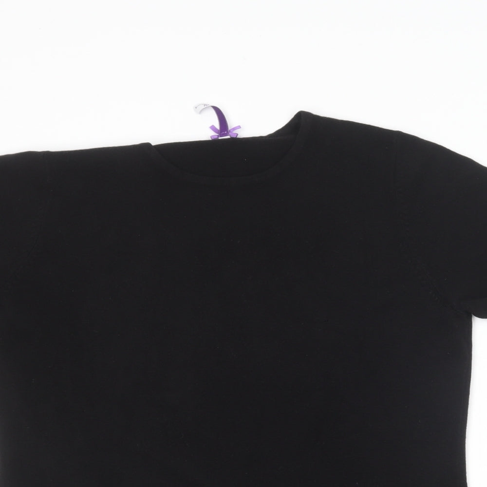 BHS Womens Black Round Neck Acrylic Pullover Jumper Size 14