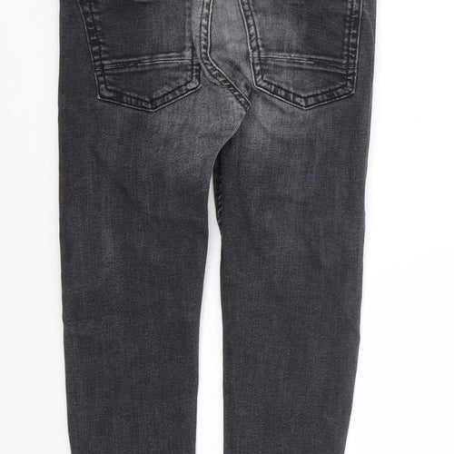 George Boys Black Cotton Skinny Jeans Size 5-6 Years Regular Zip