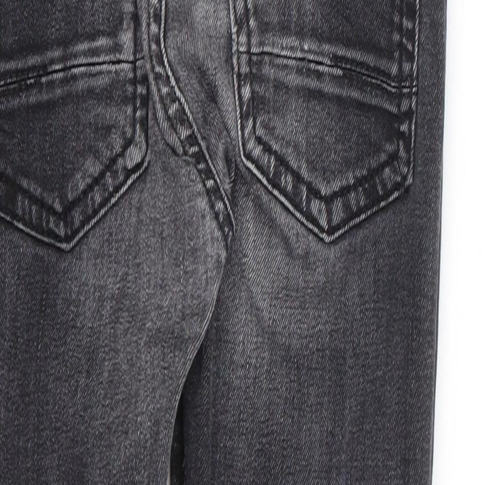 George Boys Black Cotton Skinny Jeans Size 5-6 Years Regular Zip
