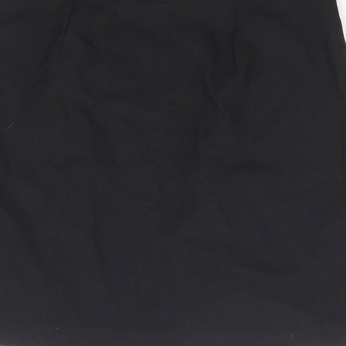 NEXT Girls Black Polyester A-Line Skirt Size 11 Years Regular Zip - Schoolwear