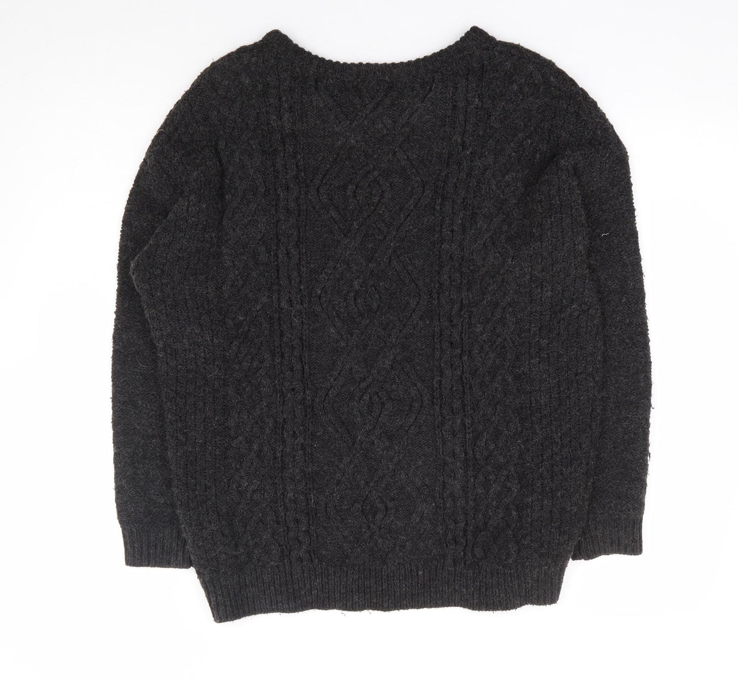 Primark Womens Grey Round Neck Acrylic Pullover Jumper Size 10