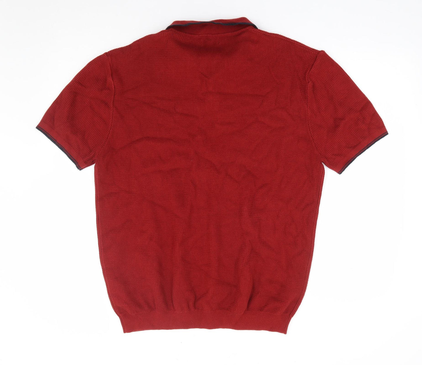 NEXT Mens Red Cotton Polo Size XL Collared Pullover