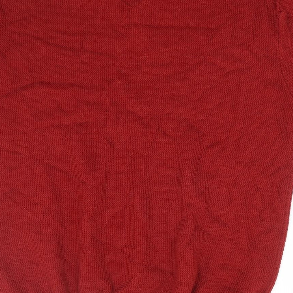 NEXT Mens Red Cotton Polo Size XL Collared Pullover