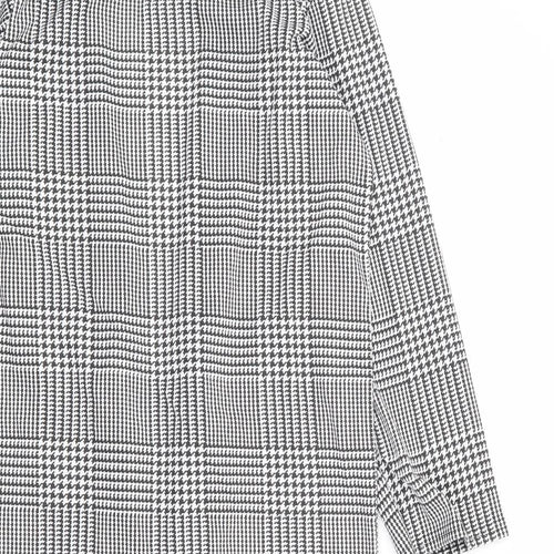 Sara Fashion Womens Black Check Jacket Blazer Size M