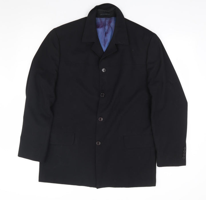NEXT Mens Black Polyester Jacket Suit Jacket Size 42