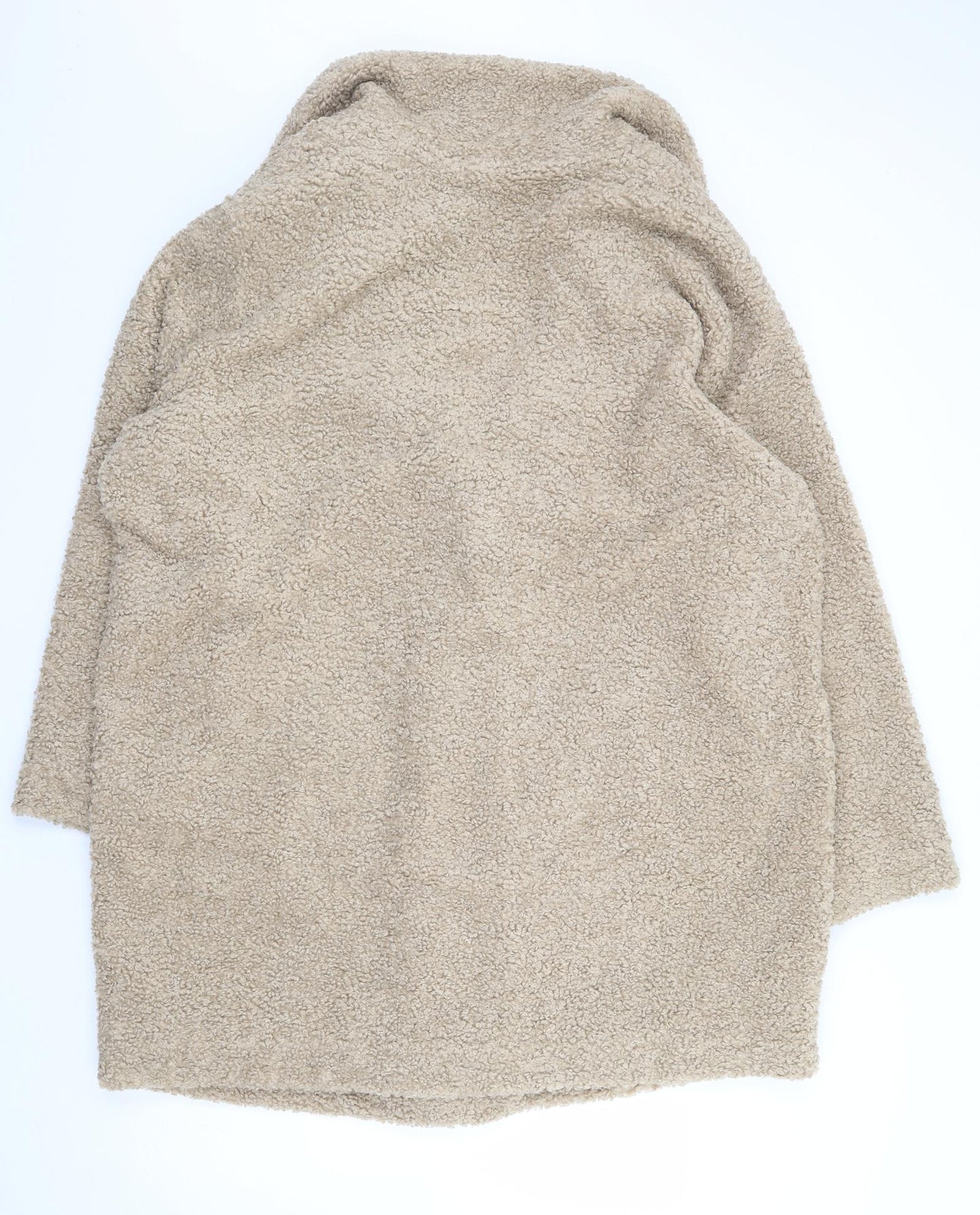 F&F Womens Beige Overcoat Coat Size 22 Button - Teddy