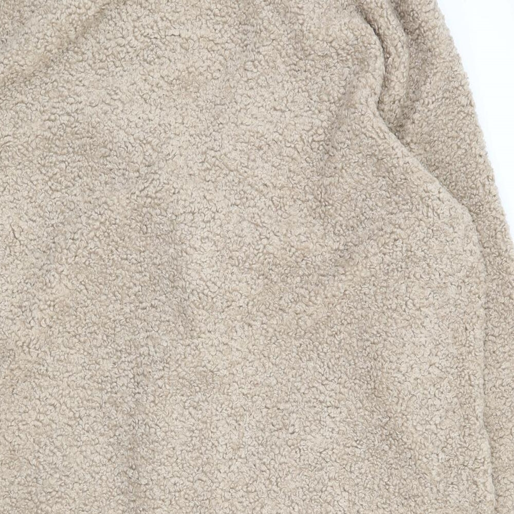 F&F Womens Beige Overcoat Coat Size 22 Button - Teddy