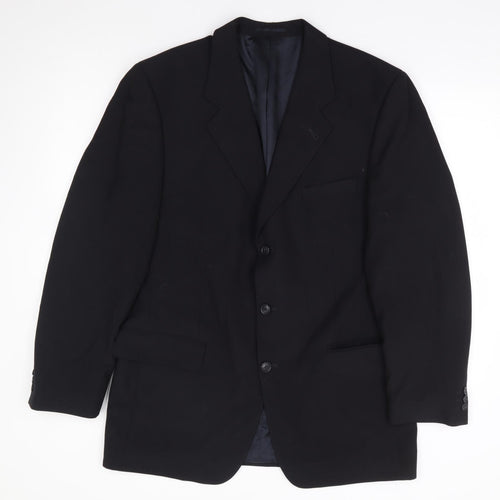Copperstone Mens Black Polyester Jacket Suit Jacket Size 42