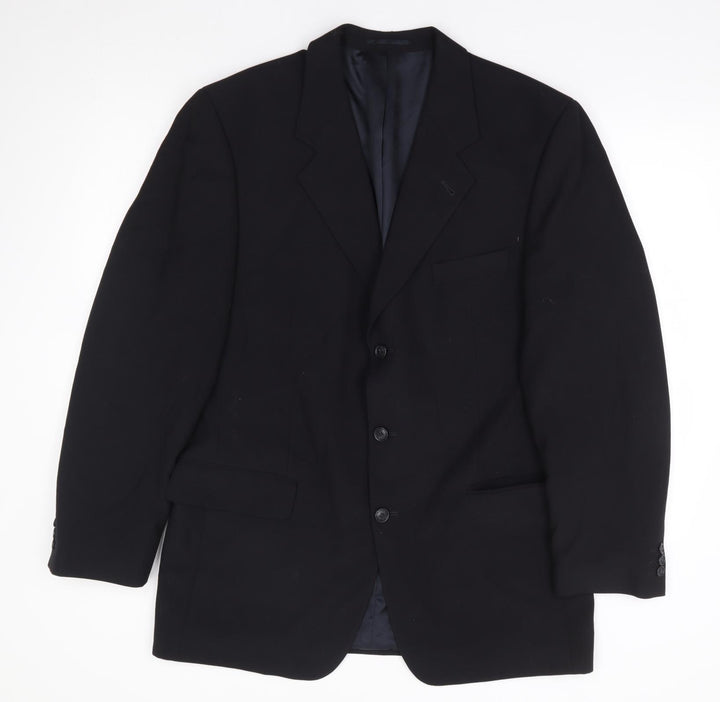 Copperstone Mens Black Polyester Jacket Suit Jacket Size 42
