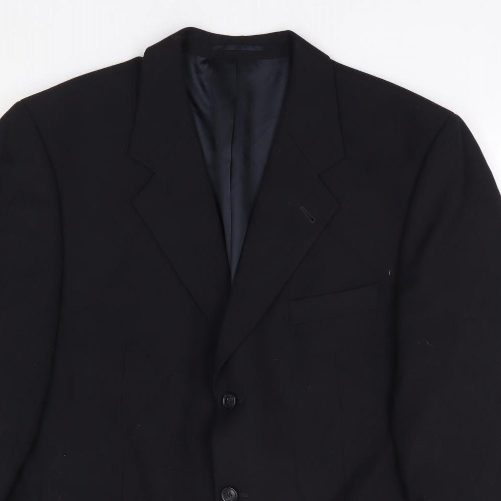 Copperstone Mens Black Polyester Jacket Suit Jacket Size 42