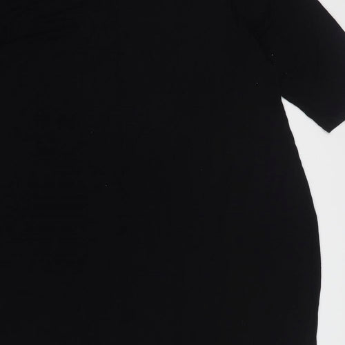 Yours Womens Black Viscose A-Line Size 26 Round Neck