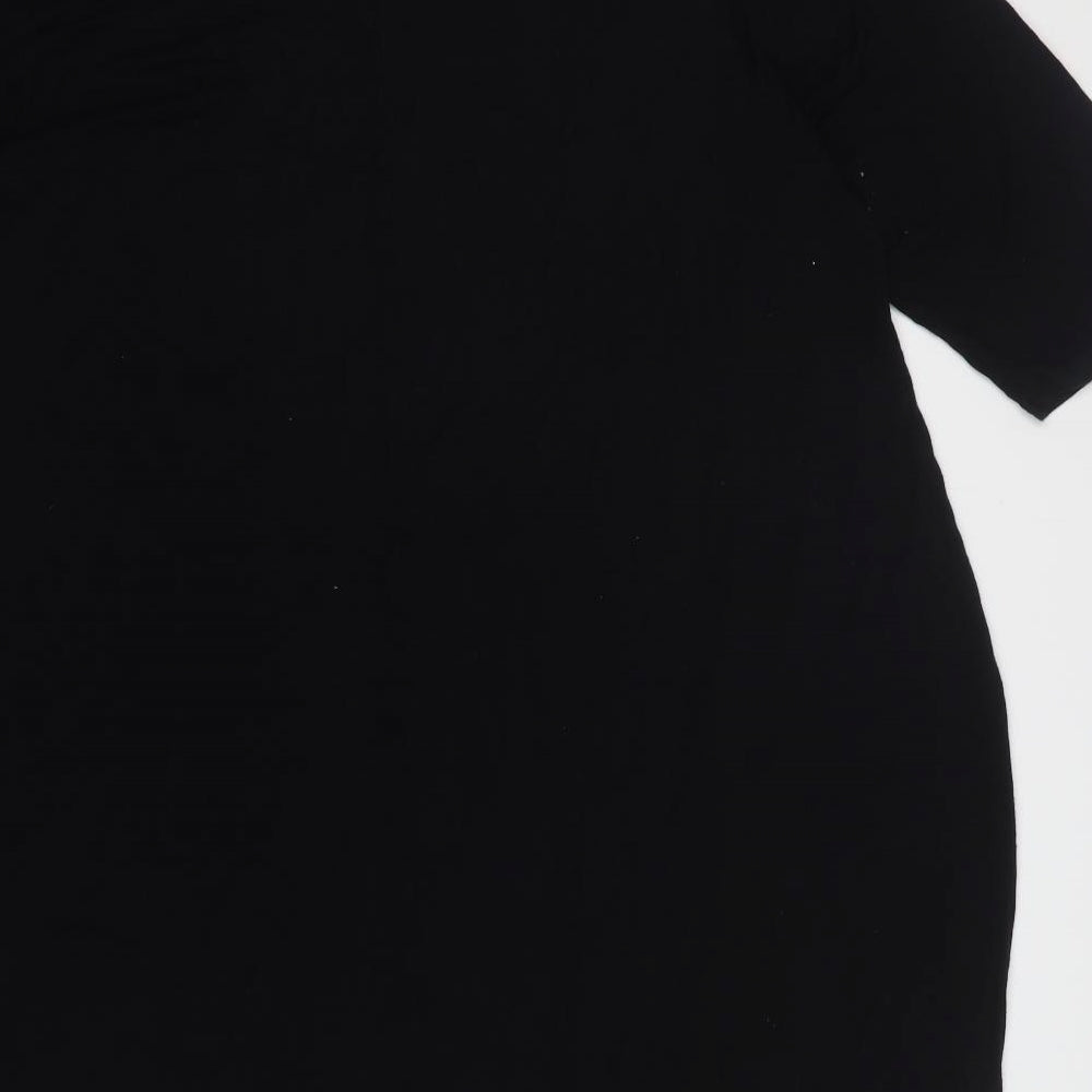 Yours Womens Black Viscose A-Line Size 26 Round Neck