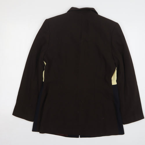 Charlotte Halton Womens Multicoloured Colourblock Polyester Jacket Suit Jacket Size 16