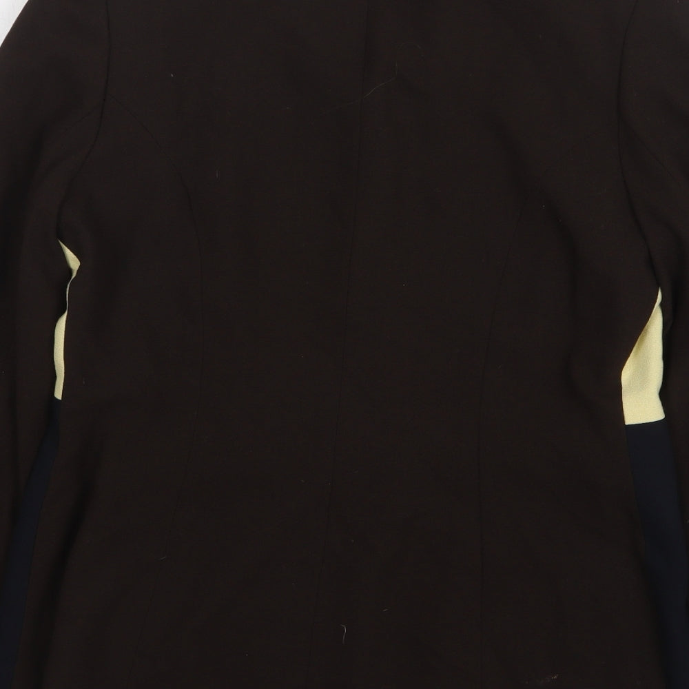 Charlotte Halton Womens Multicoloured Colourblock Polyester Jacket Suit Jacket Size 16