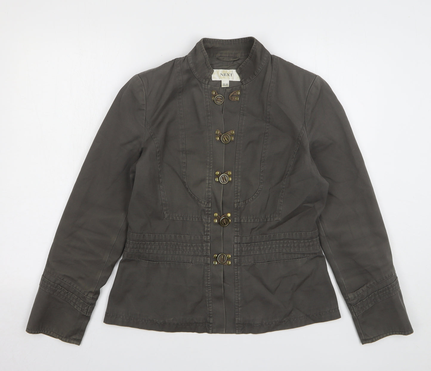 NEXT Womens Grey Jacket Size 12 Button