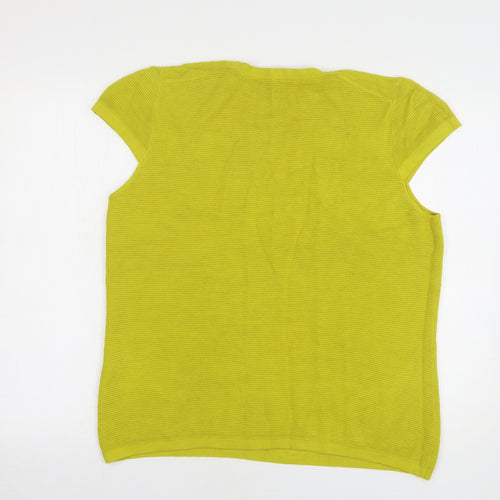 Planet Womens Green Round Neck Viscose Pullover Jumper Size XL