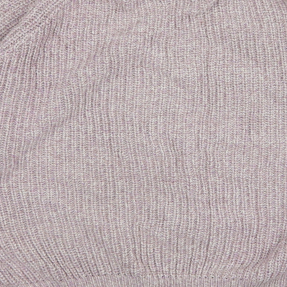 Marks and Spencer Womens Pink Round Neck Cotton Pullover Jumper Size 18