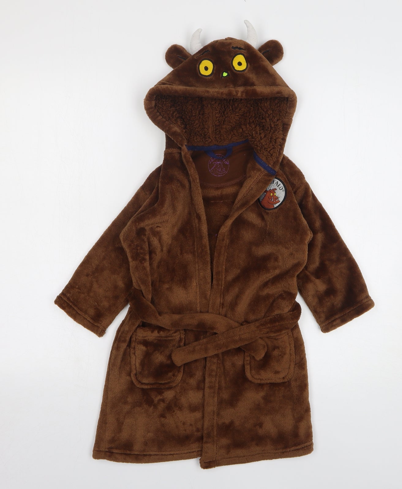 Marks and Spencer Boys Brown Solid Polyester Gown Size 2-3 Years - Gruffalo