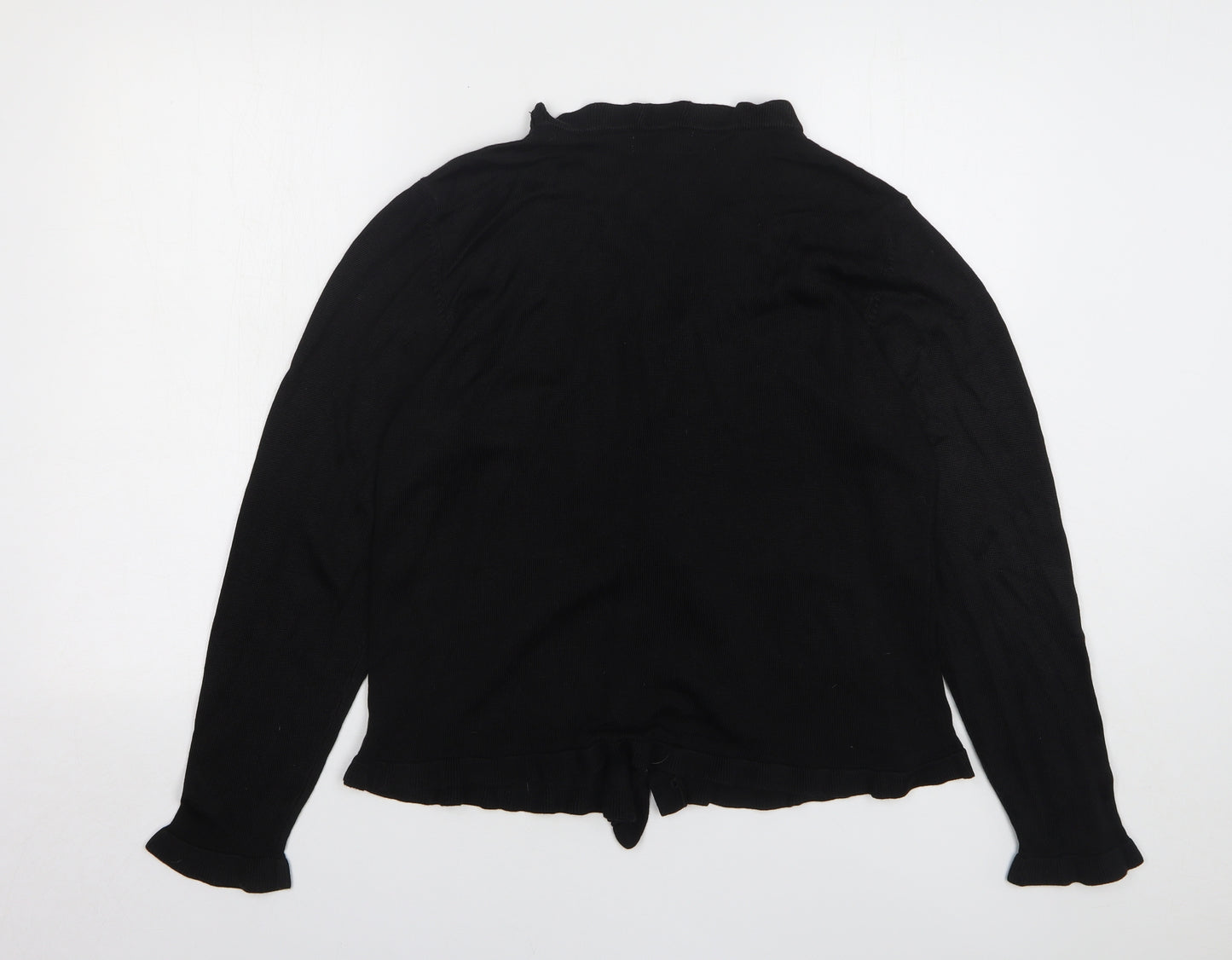 Kaleidoscope Womens Black V-Neck Viscose Cardigan Jumper Size 18