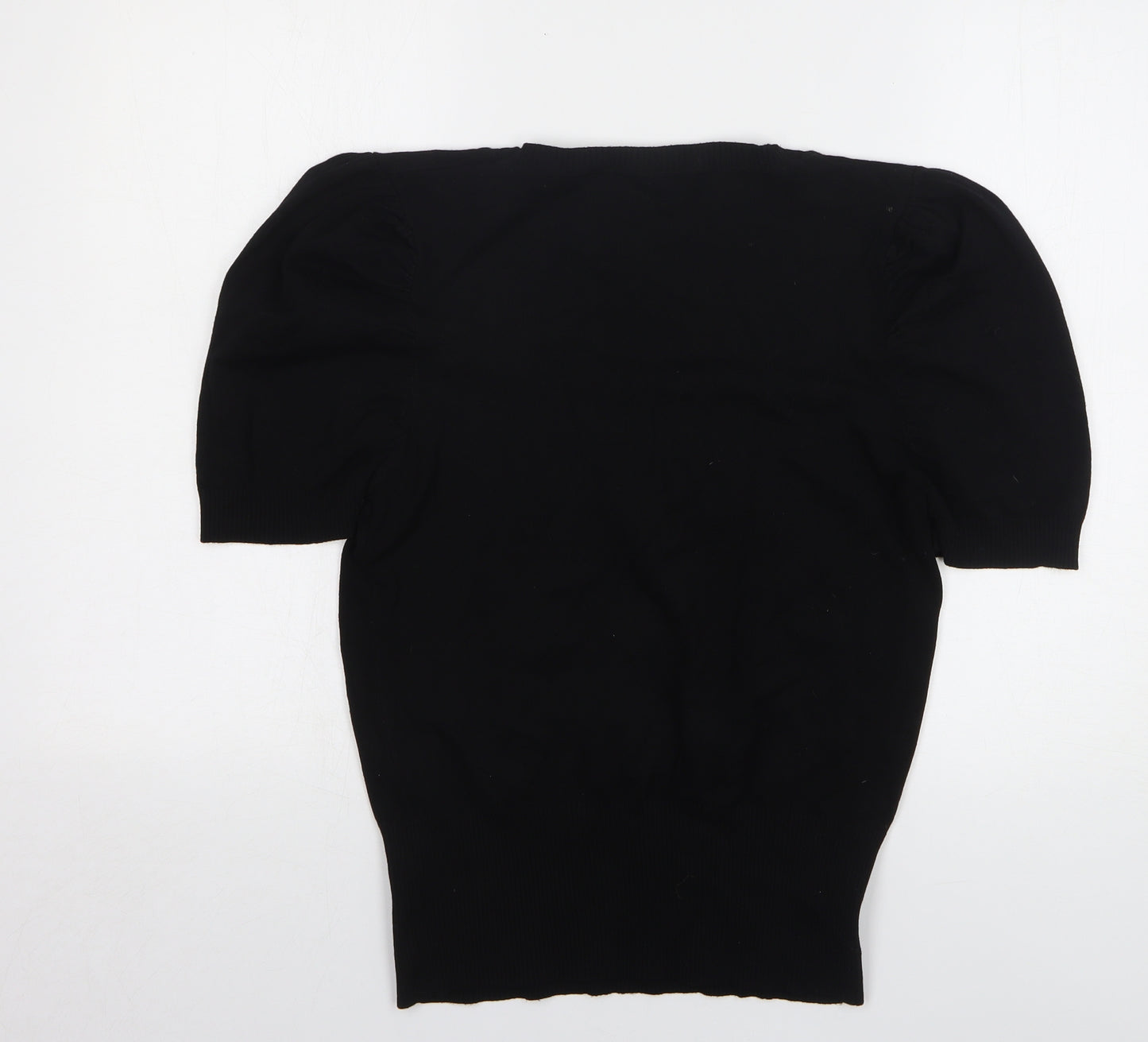 New Look Womens Black Round Neck Viscose Pullover Jumper Size 16