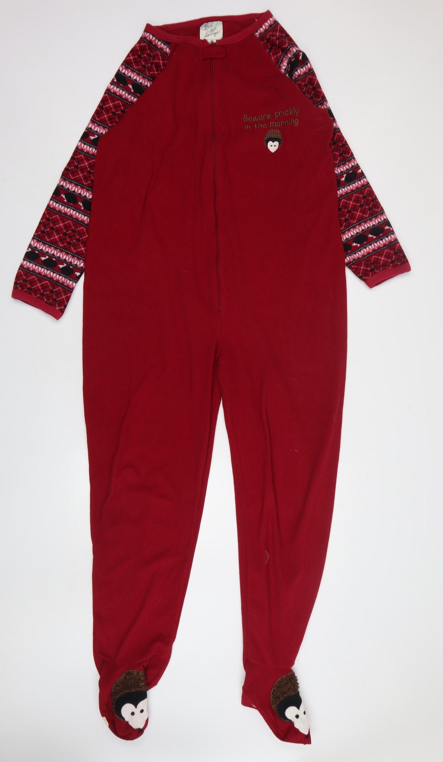 Primark Womens Red Argyle/Diamond Polyester Kaftan One Piece Size 12 - Hedgehog