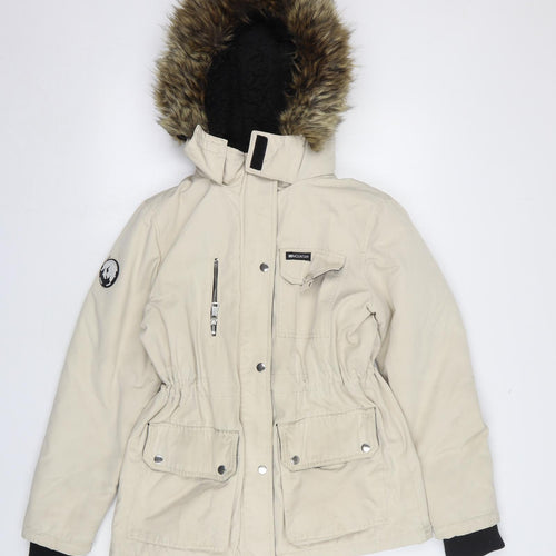 New Look Womens Beige Parka Coat Size 8