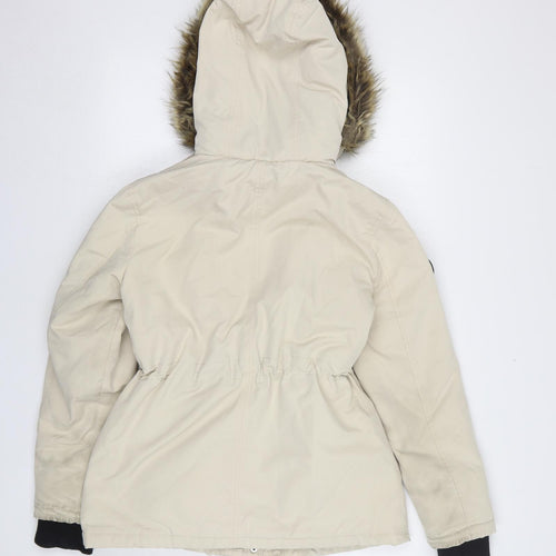 New Look Womens Beige Parka Coat Size 8