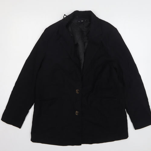F&F Womens Black Viscose Jacket Suit Jacket Size 12